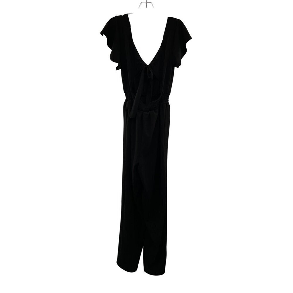 Emerald Sundae Women's Jumpsuit Straight Leg Cut Out Back Black Size Medium - Picture 7 of 9